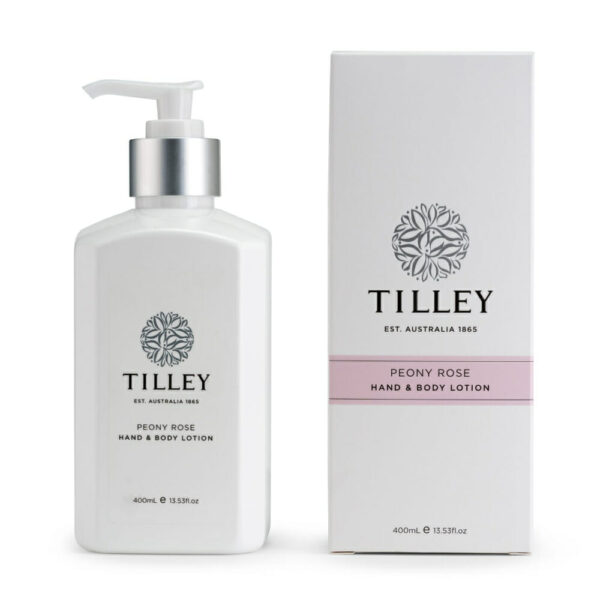 Peony Rose Body Lotion 400ml image. Enriched with Q10, a blend of Amino Acids to energise & moisturise your skin. Online or Ph 03-5174-4888