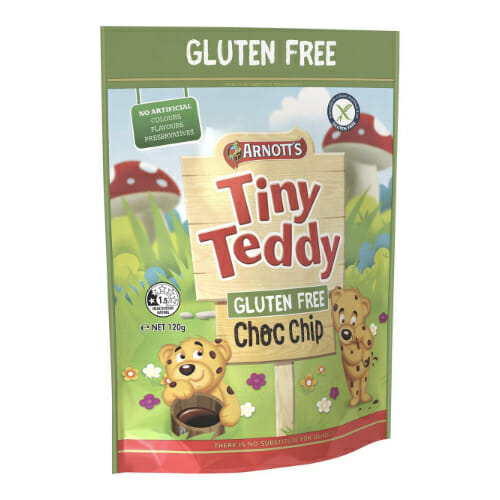 Arnott's Gluten Free Tiny Teddy Choc Chip Biscuits 120g