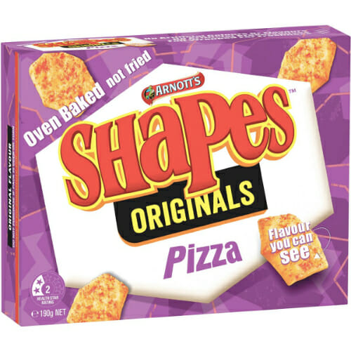 Arnott's Shapes Crackers Biscuits Pizza 190g