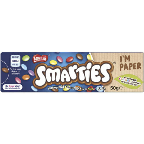 Nestle Smarties Chocolate Box 50g Delicious Colourful Smarties.