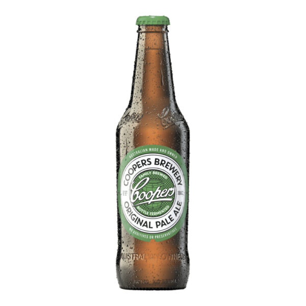 Coopers Pale Ale 375ml image.The Original Pale Ale. Guaranteed to turn heads, this is the beer that inspired a new generation of ale drinkers. With its fruity and floral characters, balanced with a crisp bitterness, has a compelling flavou
