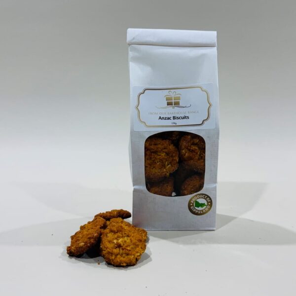 Anzac Biscuits 150g image. Traditional Anzac biscuits 100% made in Australia from Australian ingredients. Buy Online or Phone 03-5174-4888